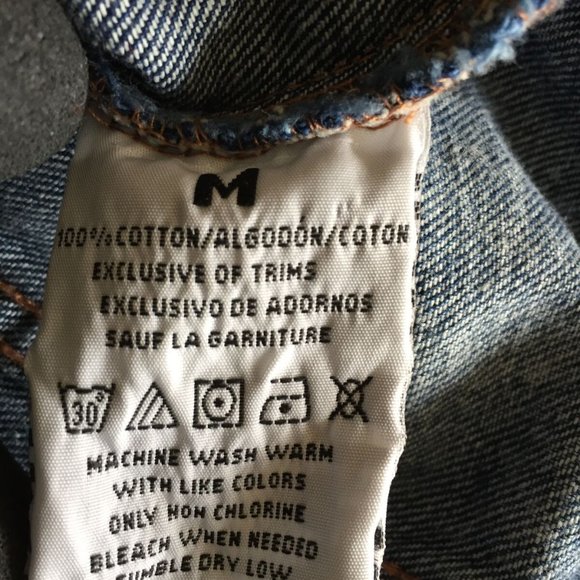 The Rolling Stones Shrunk Denim Trucker Jacket (M) - Picture 7 of 8